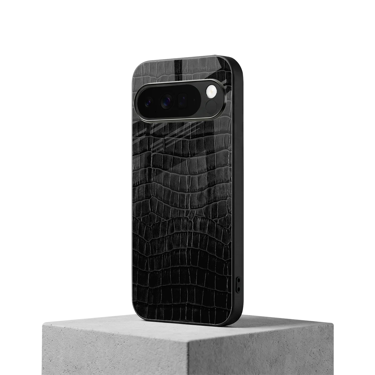 Croco Black google pixel 10 pro xl mobile cover | shockproof glass phone case