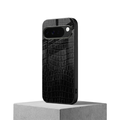 Croco Black google pixel 10 pro xl mobile cover | shockproof glass phone case