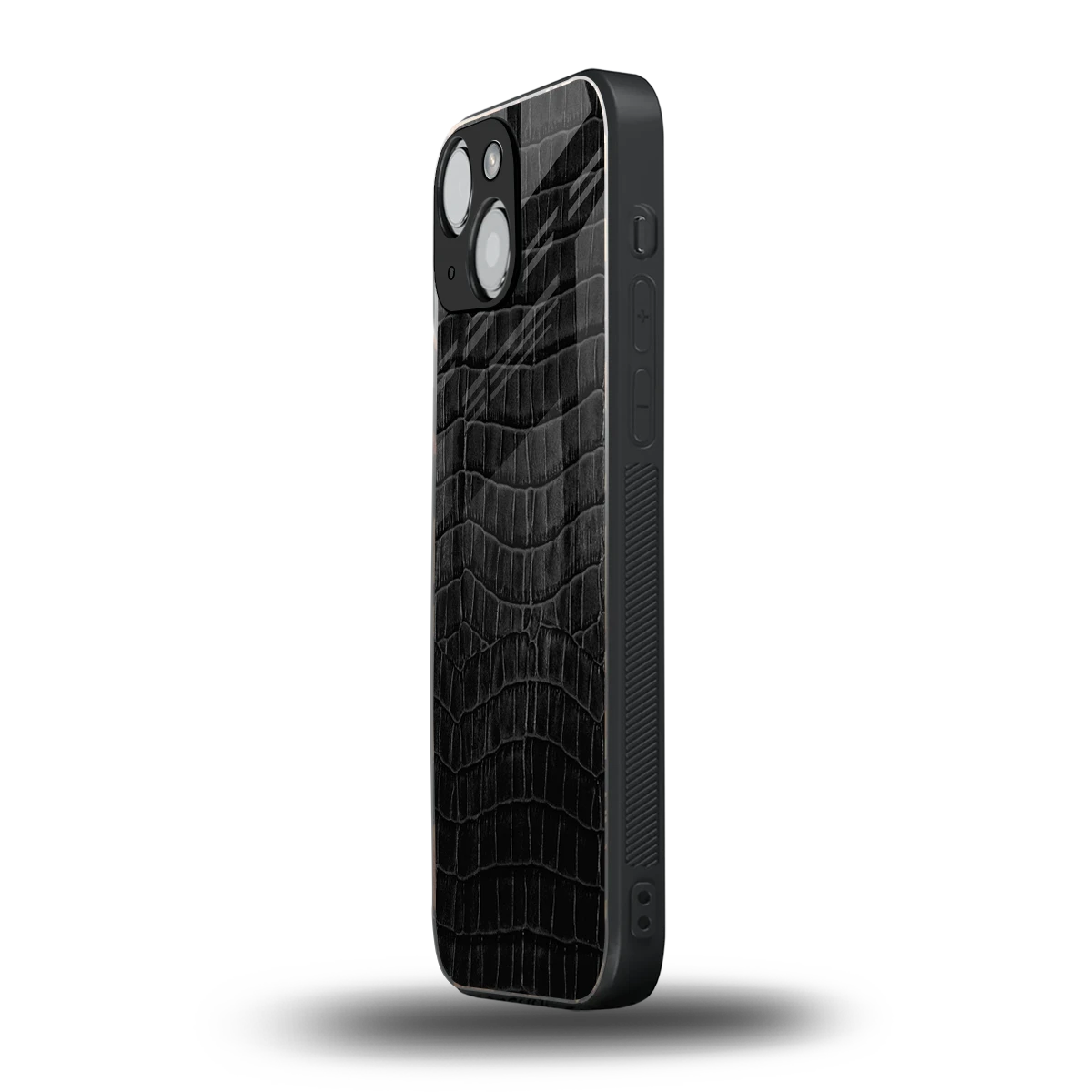 Croco Black iphone 12 mini mobile cover | shockproof glass phone case