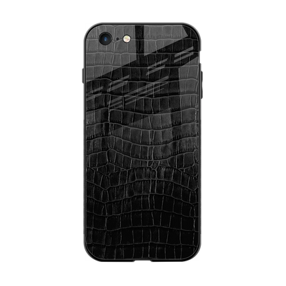 Croco Black back phone cover | glass case for iphone 6
