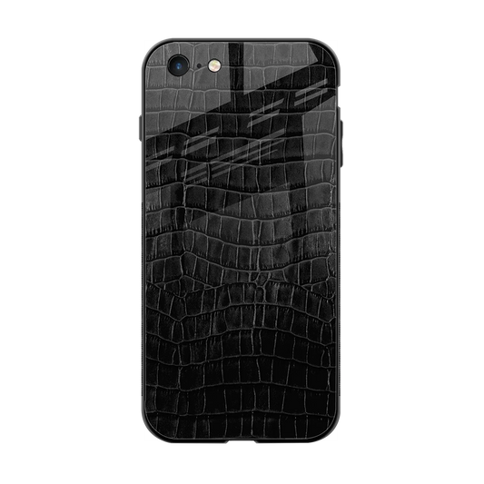 Croco Black back phone cover | glass case for iphone 6