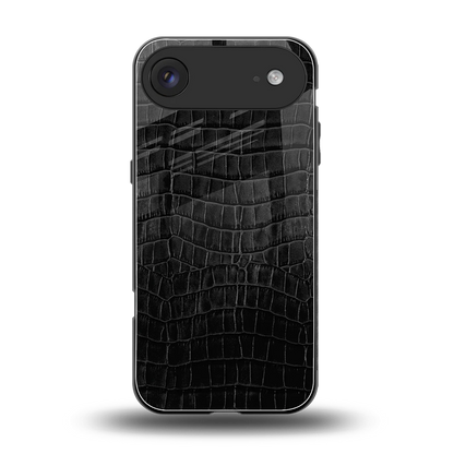 Croco Black back phone cover | glass case for iphone air