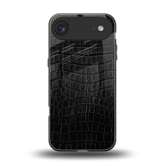 Croco Black back phone cover | glass case for iphone air