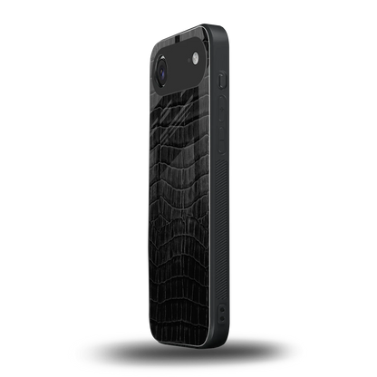 Croco Black iphone air mobile cover | shockproof glass phone case