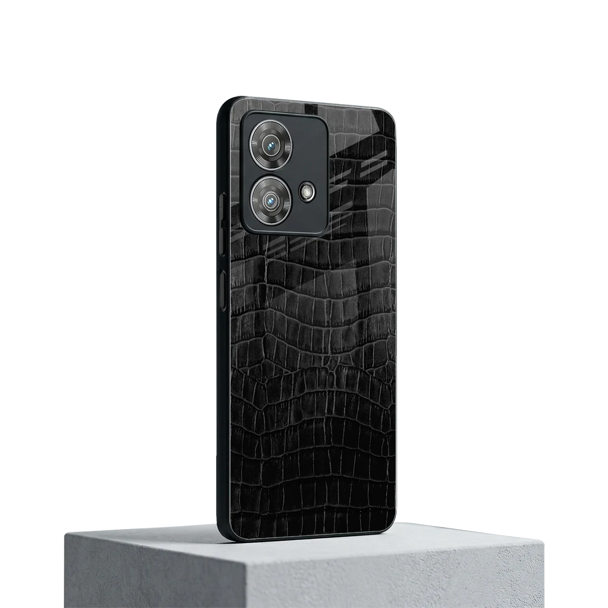 Croco Black motorola edge 40 neo 5g mobile cover | shockproof glass phone case