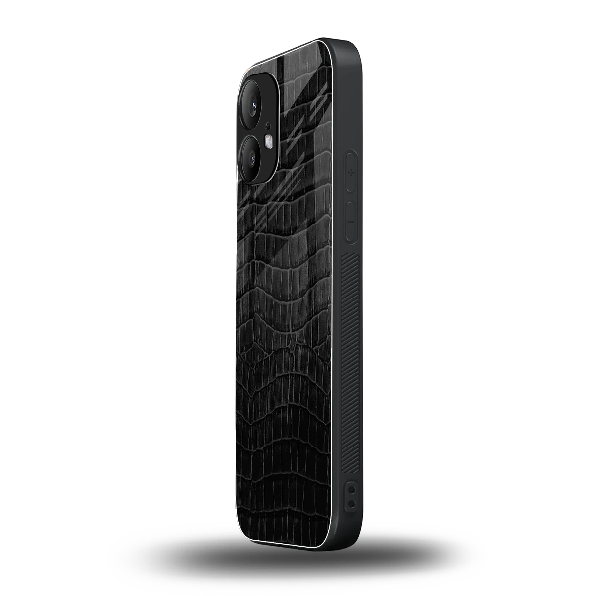 Croco Black nothing phone 2 mobile cover | shockproof glass phone case