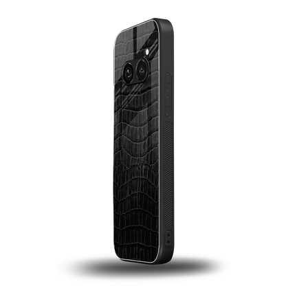Croco Black nothing phone 2a mobile cover | shockproof glass phone case