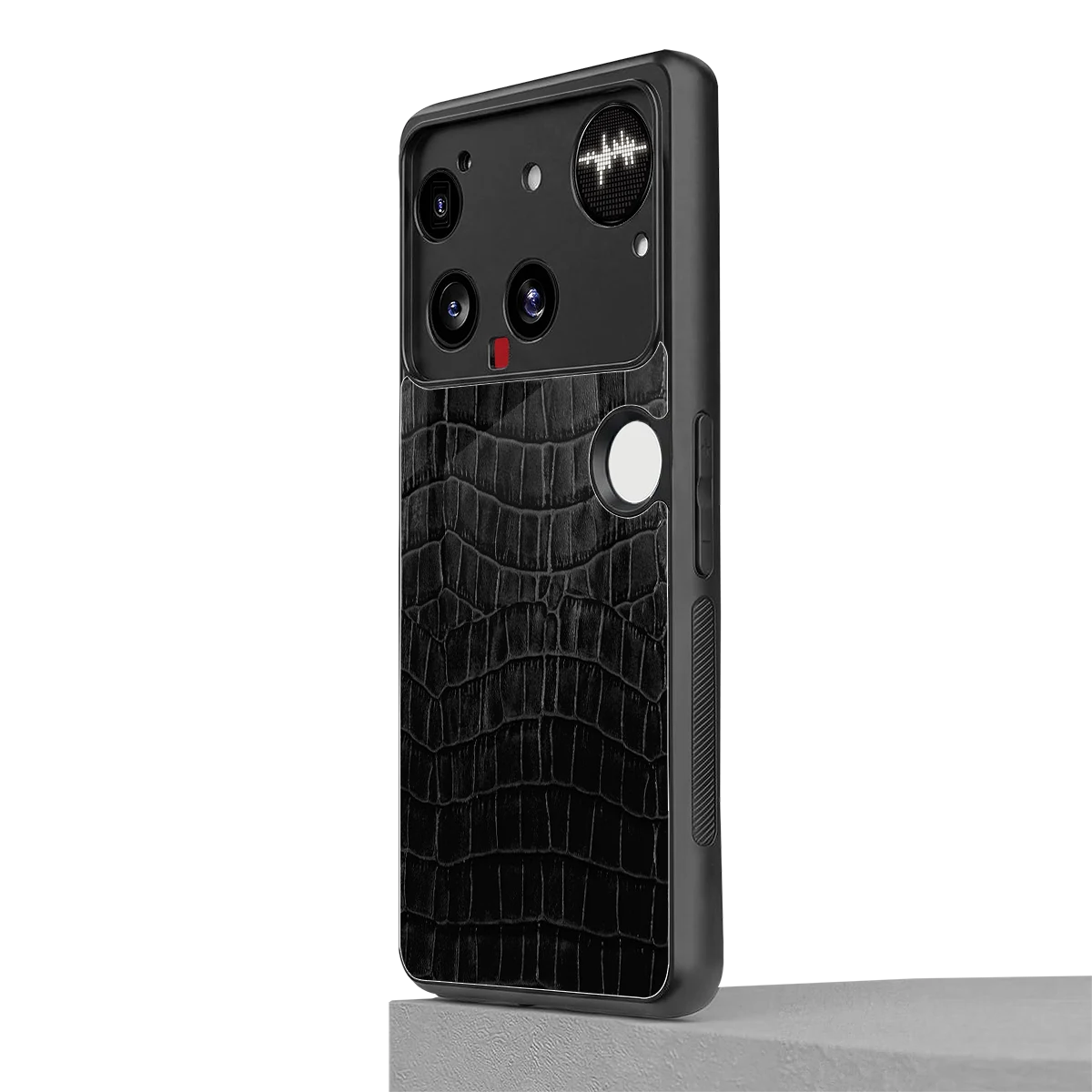 Croco Black nothing phone 3 mobile cover | shockproof glass phone case