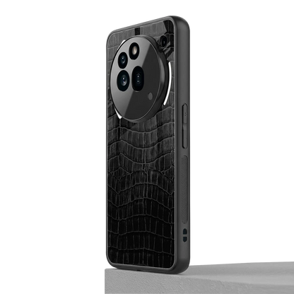 Croco Black nothing phone 3a pro mobile cover | shockproof glass phone case