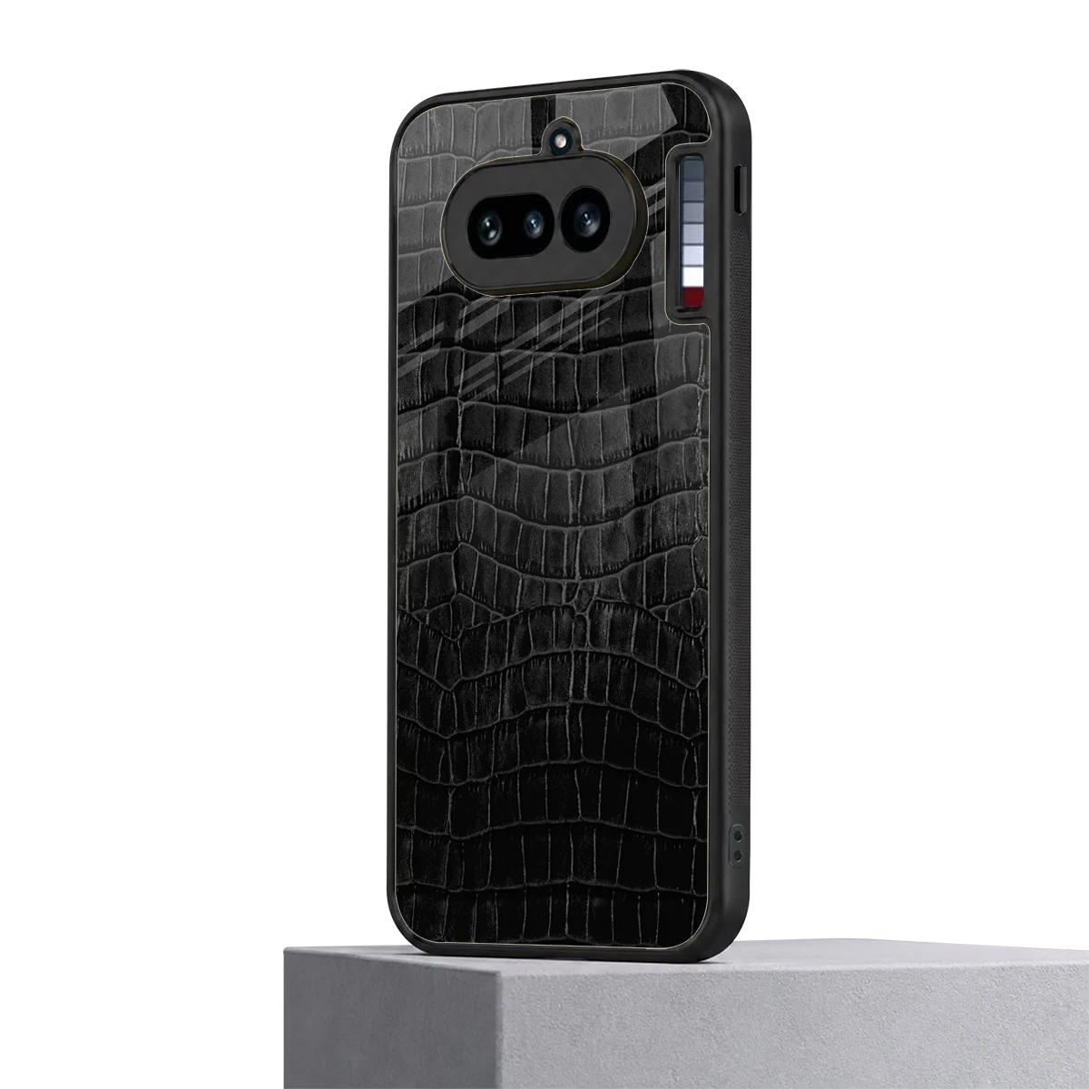 Croco Black nothing phone 4a mobile cover | shockproof glass phone case