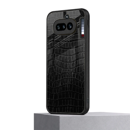 Croco Black nothing phone 4a mobile cover | shockproof glass phone case