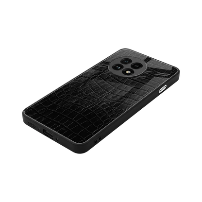 Croco Black stylish phone case for oneplus 13r | glossy glass and slim fit