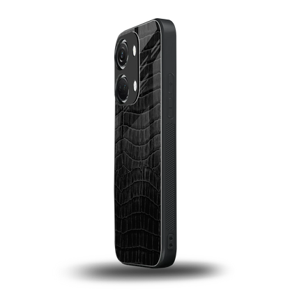 Croco Black oneplus nord 3 mobile cover | shockproof glass phone case