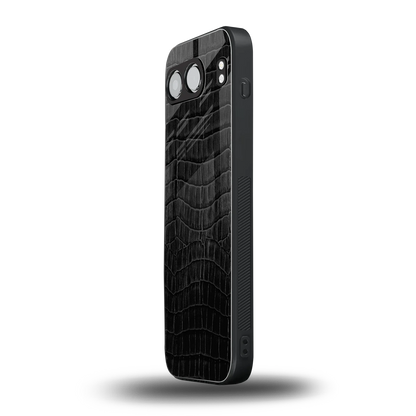 Croco Black oneplus nord 4 mobile cover | shockproof glass phone case