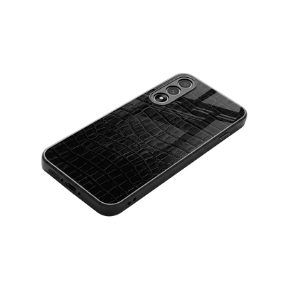 Croco Black stylish phone case for oneplus nord 5 | glossy glass and slim fit