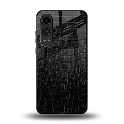 Croco Black back phone cover | glass case for oneplus nord ce 4 lite
