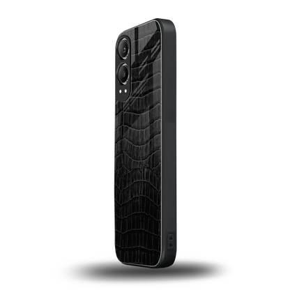 Croco Black oneplus nord ce 4 lite mobile cover | shockproof glass phone case