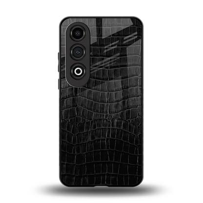 Croco Black back phone cover | glass case for oneplus nord ce 4
