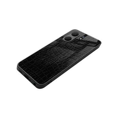 Croco Black stylish phone case for oppo a5x 5g | glossy glass and slim fit
