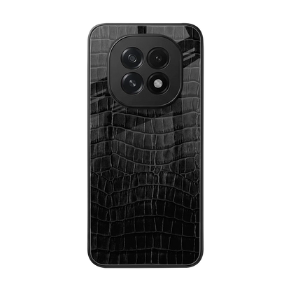 Croco Black back phone cover | glass case for oppo f29 5g