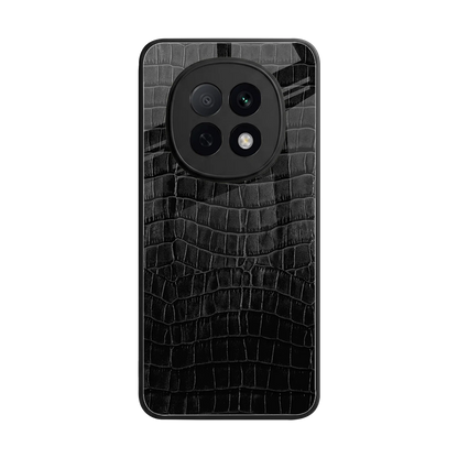Croco Black back phone cover | glass case for oppo f29 pro 5g
