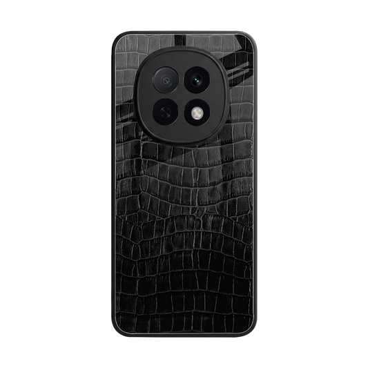 Croco Black back phone cover | glass case for oppo f29 pro 5g