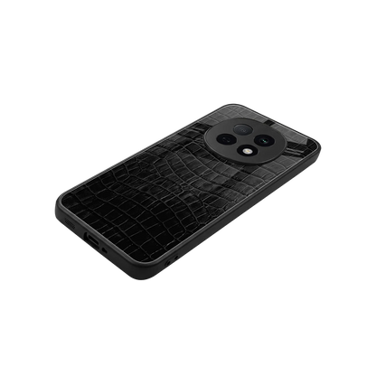 Croco Black stylish phone case for oppo f29 pro 5g | glossy glass and slim fit
