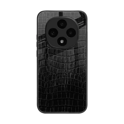 Croco Black back phone cover | glass case for oppo f31 pro 5g