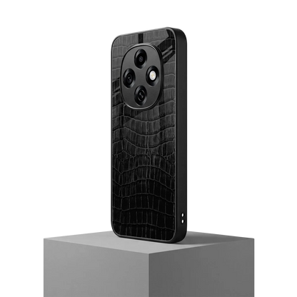 Croco Black oppo f31 pro 5g mobile cover | shockproof glass phone case