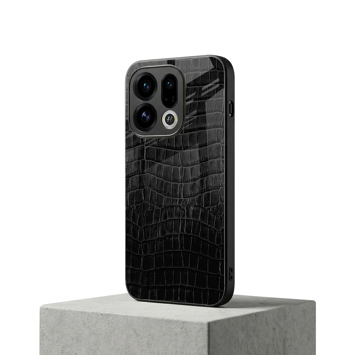 Croco Black oppo find x9 mobile cover | shockproof glass phone case