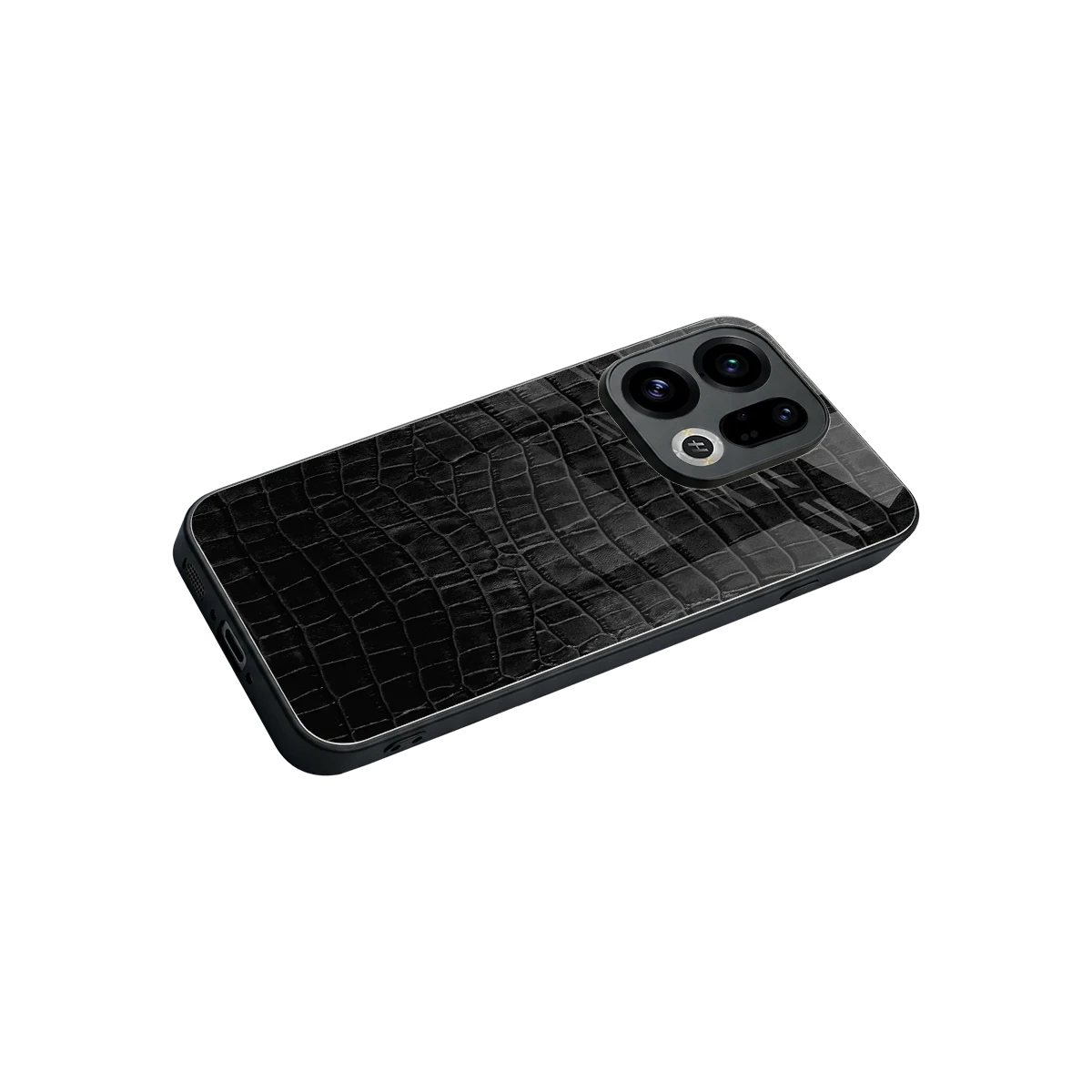 Croco Black stylish phone case for oppo find x9 | glossy glass and slim fit
