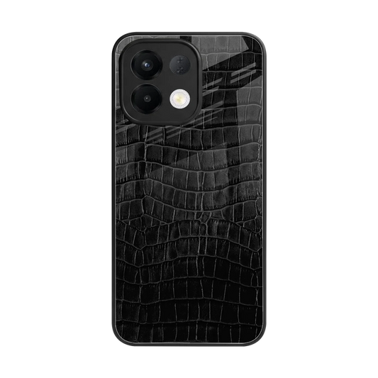 Croco Black back phone cover | glass case for oppo k13 5g