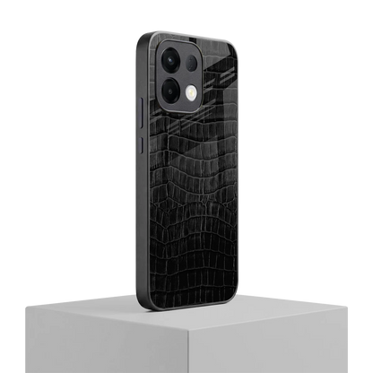 Croco Black oppo k13 5g mobile cover | shockproof glass phone case