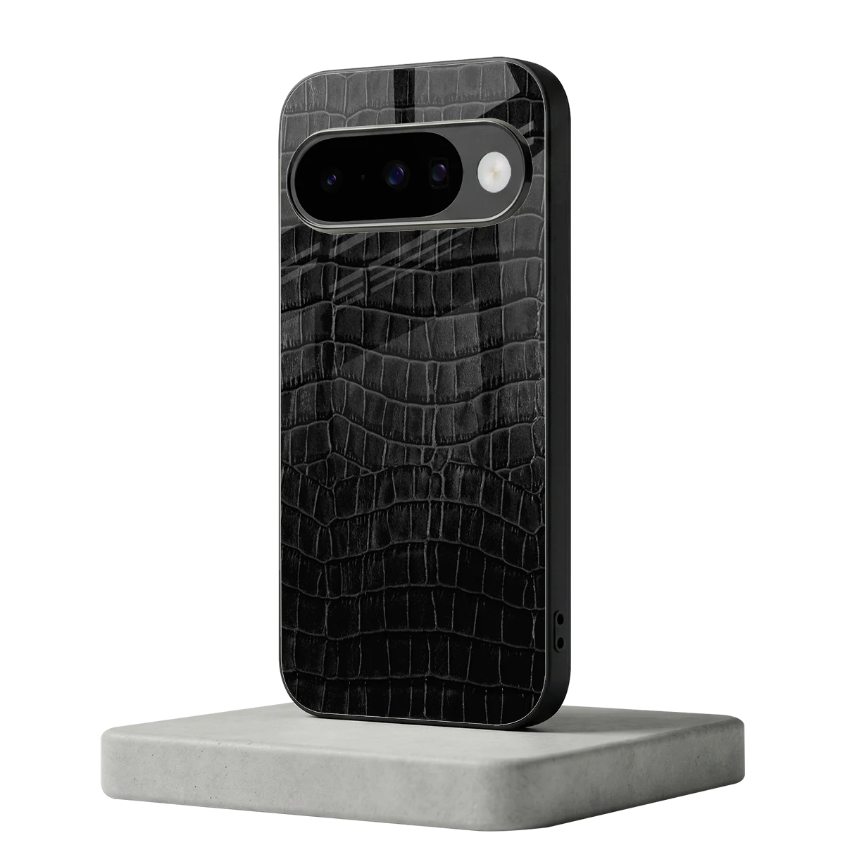 Croco Black google pixel 10 mobile cover | shockproof glass phone case