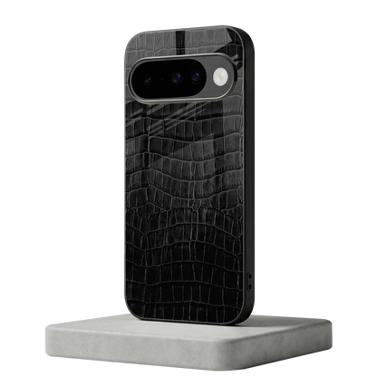 Croco Black google pixel 10 mobile cover | shockproof glass phone case