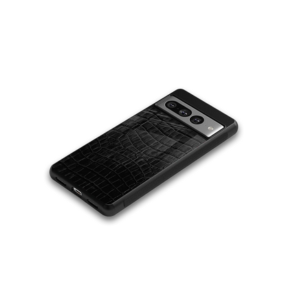 Croco Black google pixel 7 pro mobile cover | shockproof glass phone case