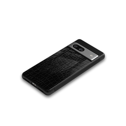 Croco Black google pixel 7 mobile cover | shockproof glass phone case