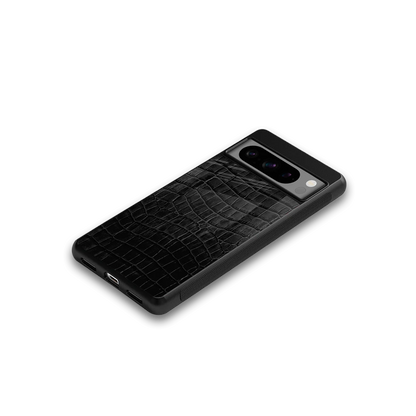 Croco Black google pixel 8 pro mobile cover | shockproof glass phone case