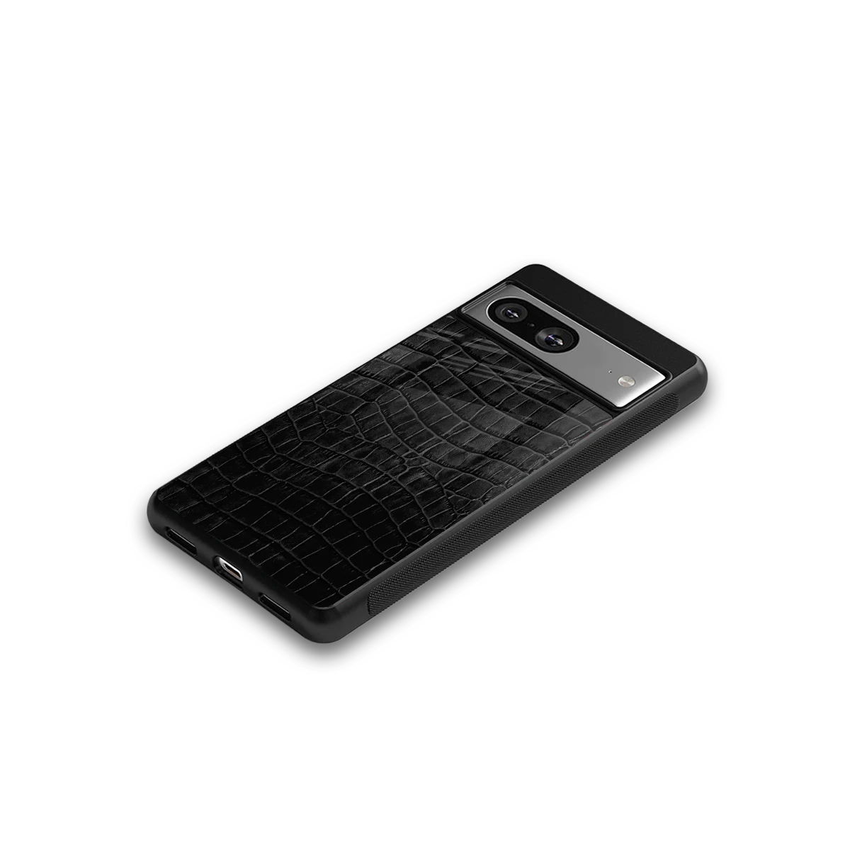 Croco Black google pixel 8 mobile cover | shockproof glass phone case