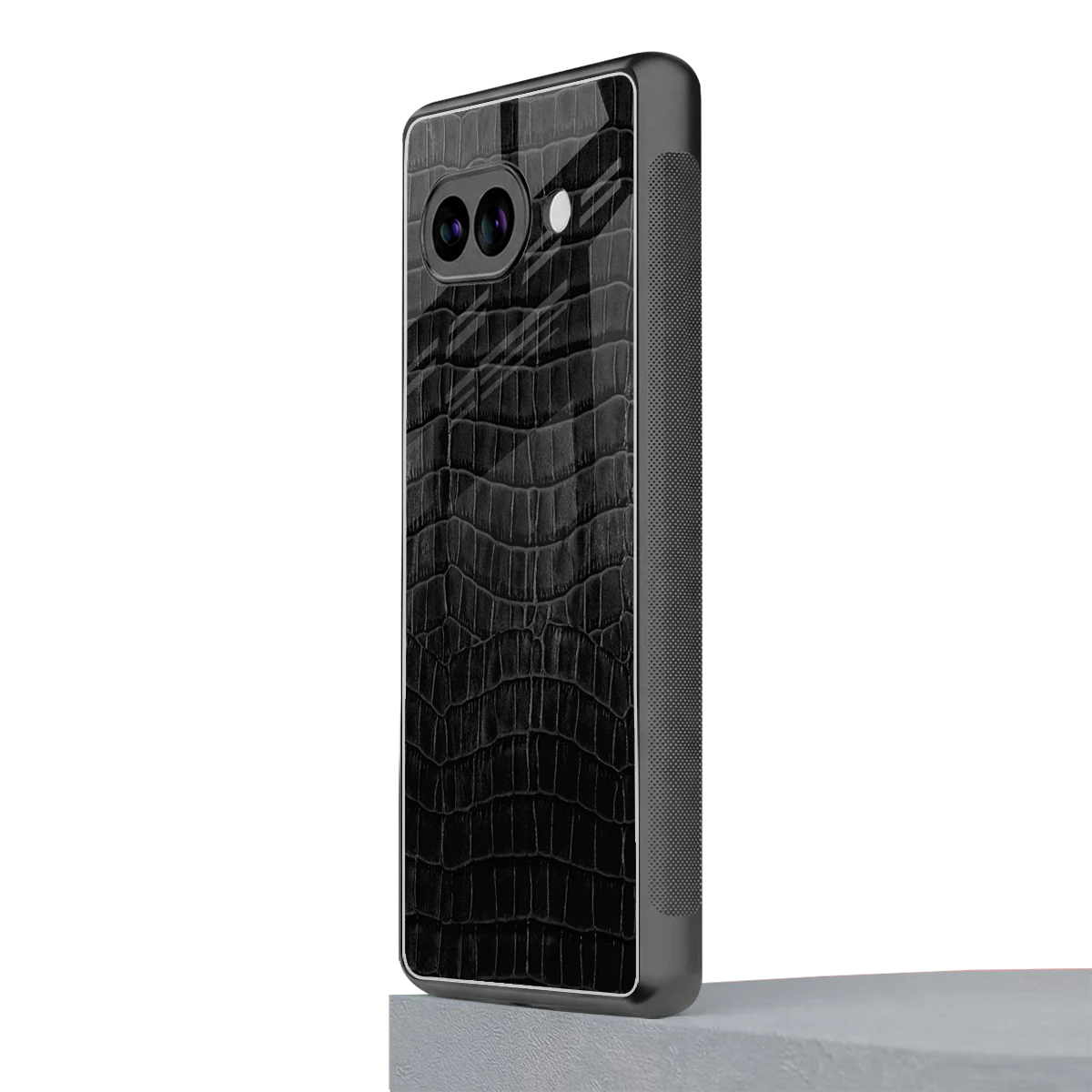 Croco Black google pixel 10a mobile cover | shockproof glass phone case