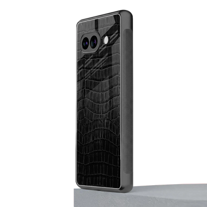Croco Black google pixel 10a mobile cover | shockproof glass phone case