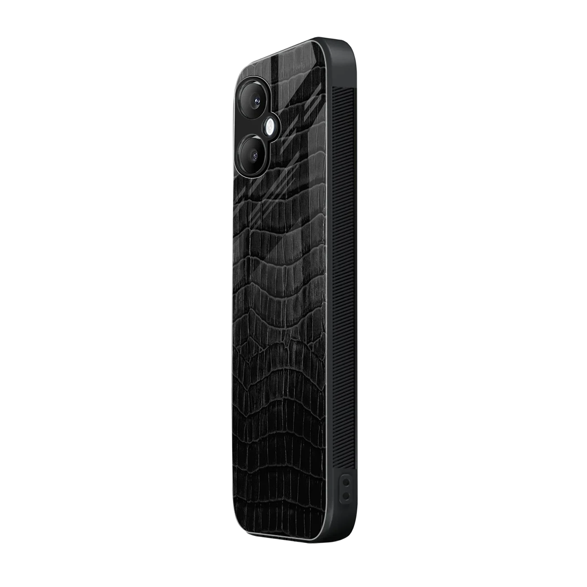 Croco Black samsung galaxy a06 5g mobile cover | shockproof glass phone case