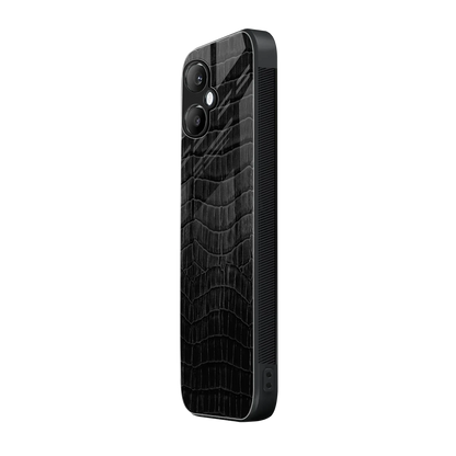Croco Black samsung galaxy a06 5g mobile cover | shockproof glass phone case