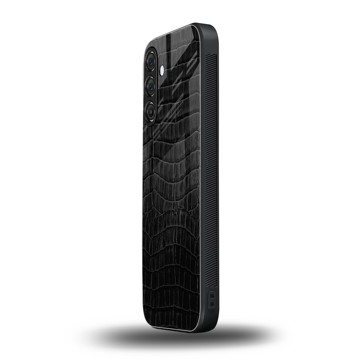 Croco Black samsung galaxy a36 5g mobile cover | shockproof glass phone case