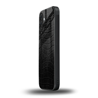 Croco Black samsung galaxy a17 5g mobile cover | shockproof glass phone case