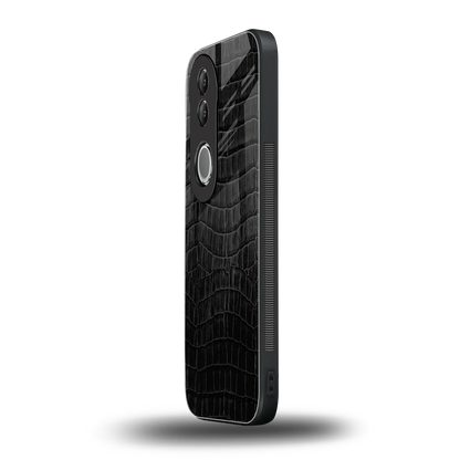 Croco Black vivo v50 mobile cover | shockproof glass phone case