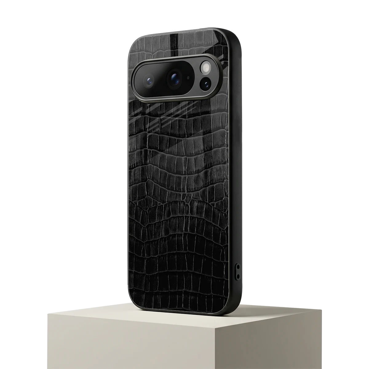 Croco Black google pixel 10 pro mobile cover | shockproof glass phone case