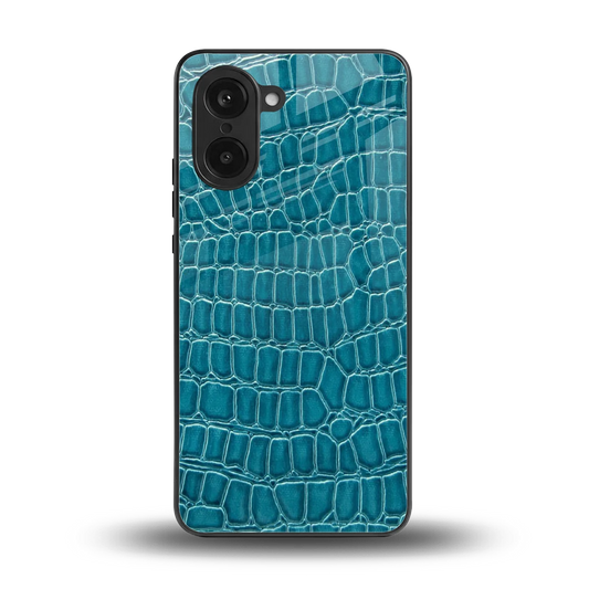 Croco Blue back phone cover | glass case for oneplus nord ce5 5g