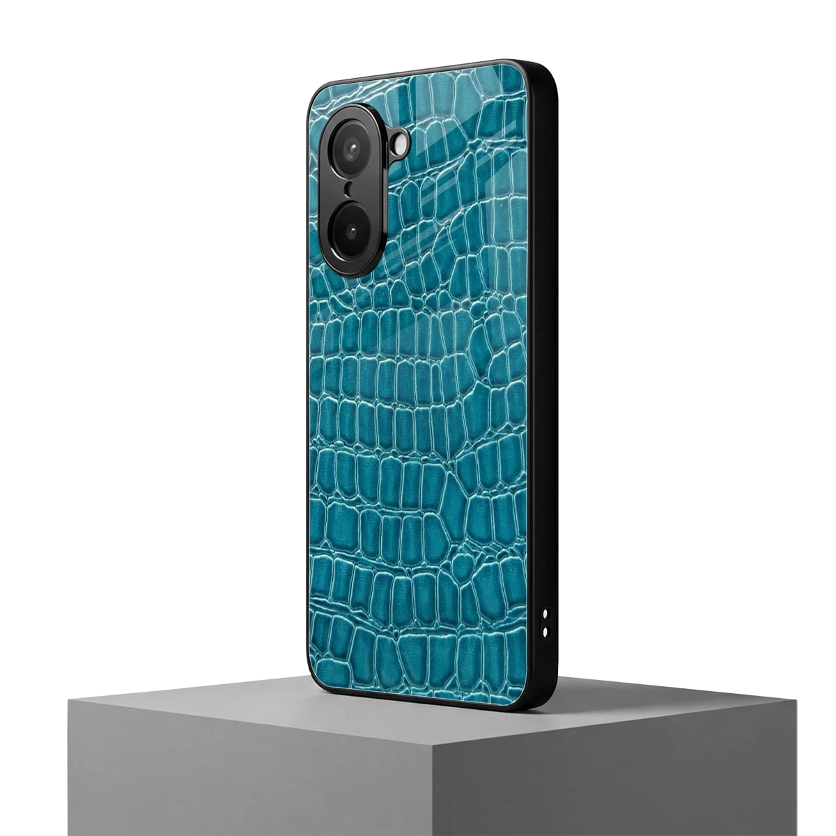 Croco Blue oneplus nord ce5 5g mobile cover | shockproof glass phone case