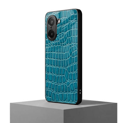 Croco Blue oneplus nord ce5 5g mobile cover | shockproof glass phone case
